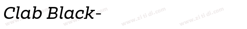 Clab Black字体转换